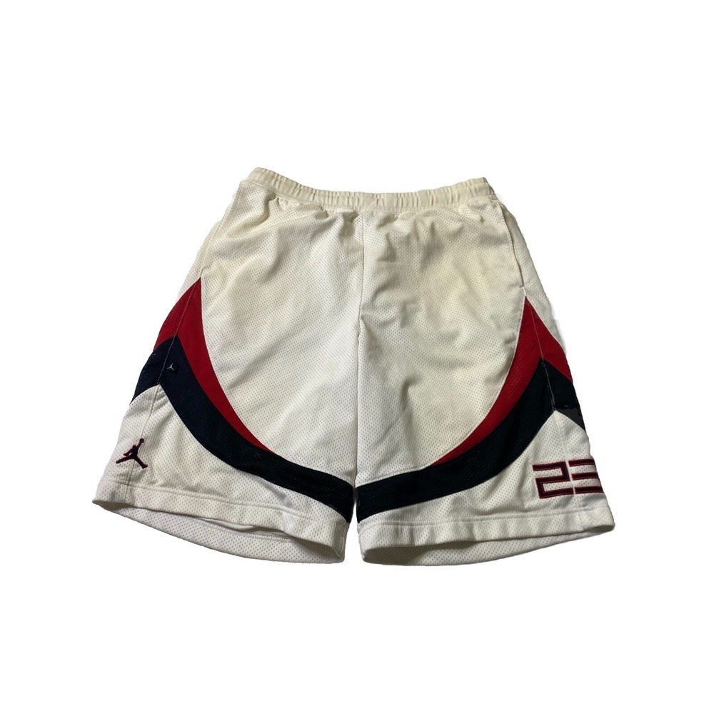 Nike Jordan Jumpman VTG Rare‎ Red Black Basketball Shorts Number 23 Sz L 90s SEE